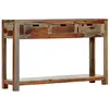 Image de vidaXL Table Console avec 3 tiroirs 120x30x75 cm Bois Massif