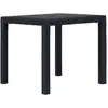 Image de vidaXL Table de jardin Anthracite 79x79x72cm Plastique Aspect de rotin