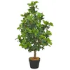 Image de vidaXL Plante Artificielle avec Pot Laurier Décor Floral Fleur Artificielle Décoration Salon Salle de Séjour Bureau Maison Intérieur 90 cm