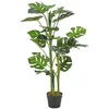 Image de vidaXL Plante Artificielle avec Pot Monstera Décor Floral Fleur Artificielle Décoration Salon Salle de Séjour Bureau Maison Intérieur 100 cm