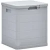Image de vidaXL Boîte de Rangement de Jardin, Coffre de Stockage, Outils de Jardinage, Organisateur de Terrasse Patio Arrière-cour Extérieur, Gris Clair