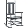Image de vidaXL Chaise à bascule avec siège incurvé Gris Bois de peuplier