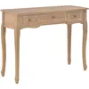 Image de vidaXL Table de Console et Coiffeuse avec 3 Tiroirs Table de Maquillage Meuble de Chambre à Coucher Couloir Salon Entrée Salle à Manger Bureau Maison Marron