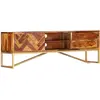 Image de vidaXL Meuble TV 140x30x45 cm Bois de Sesham massif