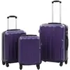Image de vidaXL Valise rigide 3 pcs Violet ABS