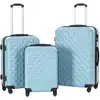 Image de vidaXL Valise rigide 3 pcs Bleu ABS