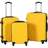Image de vidaXL Valise rigide 3 pcs Jaune ABS