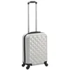 Image de vidaXL Valise Rigide Sac à roulettes Cabine Trolley à Main Bagage de Voyage Valise à roulettes Valise de Vacances Valise de Voyage Argenté Brillant ABS