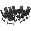 Image de vidaXL Ensemble à manger d'extérieur 11 pcs Plastique Anthracite