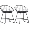 Image de vidaXL Chaises à manger Siège en similicuir lot de 2 noir acier