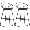 Image de vidaXL Chaises de bar lot de 2 noir similicuir