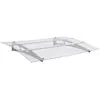 Image de vidaXL Auvent de porte argenté et transparent 120x90 cm polycarbonate
