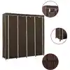 Image de vidaXL Garde-robe avec 4 compartiments Marron 175x45x170 cm