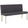 Image de Banc 139,5 cm Gris Similicuir