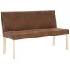 Image de Banc 139,5 cm Marron Similicuir daim