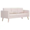 Image de vidaXL Canapé à 3 Places Banquette Sofa Causeuse de Salon Meuble de Salon Mobilier de Salon Maison Salle de Séjour Intérieur Tissu Crème