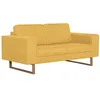 Image de vidaXL Canapé à 2 Places Banquette Sofa de Salon Causeuse Meuble de Salon Mobilier de Salon Maison Salle de Séjour Intérieur Tissu Jaune