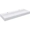 Image de vidaXL Lavabo Lave-Mains Vasque à Poser Evier Vasque à Monter Salle de Bain Intérieur Salle d'Eau Cabine de Toilette Maison 120x46x11 cm Fonte Minérale