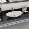 Image de vidaXL Lavabo 59,3x35,1x10,7 cm Fonte minérale/marbre Blanc