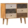 Image de Buffet avec motif imprimé 90x30x70 cm Bois de manguier massif