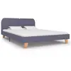 Image de vidaXL Cadre de lit sans matelas gris clair tissu 180x200 cm