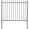 Image de vidaXL Clôture de Jardin avec Dessus en Forme de Lance en Acier 181 x 150 cm Noir