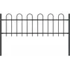 Image de vidaXL Clôture de jardin avec dessus en cerceau Acier 1,8 m Noir