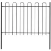 Image de vidaXL Clôture de Jardin avec Dessus en Cerceau Barrière de Jardin Panneau de Clôture Portillon Portail de Clôture Maison Ferme Extérieur 1,8 m Noir