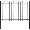 Image de vidaXL Clôture de jardin avec arceau en acier 181 x 120 cm Noir