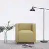 Image de vidaXL Fauteuil cube Vert Tissu