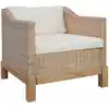 Image de vidaXL Fauteuil avec coussins Rotin naturel