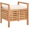 Image de vidaXL Banc de rangement 49x48x49 cm Bois de noyer massif