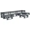 Image de vidaXL Salon de Jardin Palette 6 pcs Bois Gris