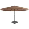 Image de vidaXL Parasol de Jardin avec Base Portable, Pare-Soleil de Patio, Abri de Soleil, Parasol de Terrasse Arrière-Cour Extérieur, Taupe