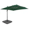 Image de vidaXL Parasol de Jardin avec Base Portable, Pare-Soleil de Patio, Abri de Soleil, Parasol de Terrasse Arrière-Cour Extérieur, Vert