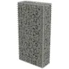 Image de vidaXL Mur à Gabion 50x20x100 cm Acier Galvanisé Argenté Jardin Terrasse