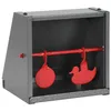 Image de vidaXL Cible de Tir 2 Cibles Design Round et Canard Convient aux Carabines et Pistolets à Air Cour Arrière Jardin Extérieur Compétition Acier