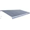 Image de vidaXL Auvent pliable manuel 600 cm Bleu/blanc