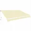 Image de vidaXL Auvent pliable manuel 600 cm Crème