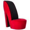 Image de vidaXL Chaise en Forme de Talon Haut Siège Salon Salle de Séjour Maison Décoration Intérieur Chaise de Soirées à Thème Rouge Velours