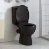 Image de vidaXL Abattant WC à fermeture en douceur Libération rapide Noir