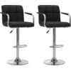 Image de vidaXL Chaises de bar lot de 2 noir tissu