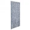 Image de Moustiquaire Bleu blanc et argenté 100x220 cm Chenille