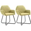 Image de vidaXL Chaises à manger lot de 2 vert tissu