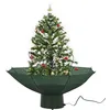 Image de Arbre de Noël neigeux avec base de parapluie Vert 75 cm
