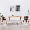 Image de vidaXL Chaises à manger lot de 2 gris foncé bois courbé et tissu