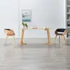 Image de vidaXL Chaise de salle à manger noir bois courbé et similicuir