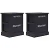 Image de vidaXL 2 pcs Tables de chevet Noir 38x28x45 cm Bois de Paulownia