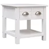 Image de vidaXL Table d'Appoint Table Basse Table de Chevet Table de Canapé Table de Salon Intérieur Salle de Séjour Chambre à Coucher Blanc Bois de Paulownia