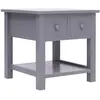 Image de vidaXL Table d'appoint Gris 40x40x40 cm Bois de Paulownia